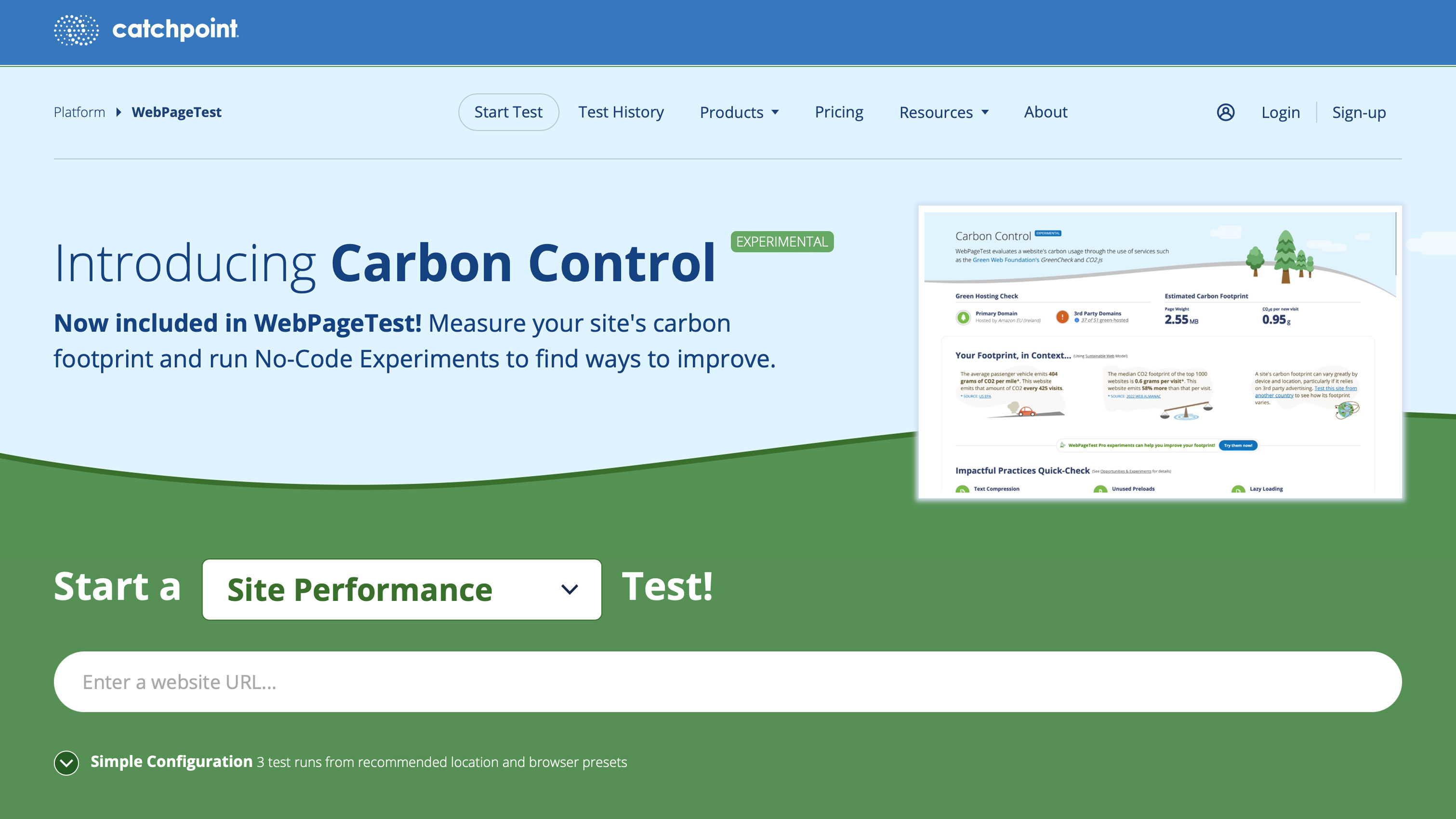Catchpoint Carbon Control