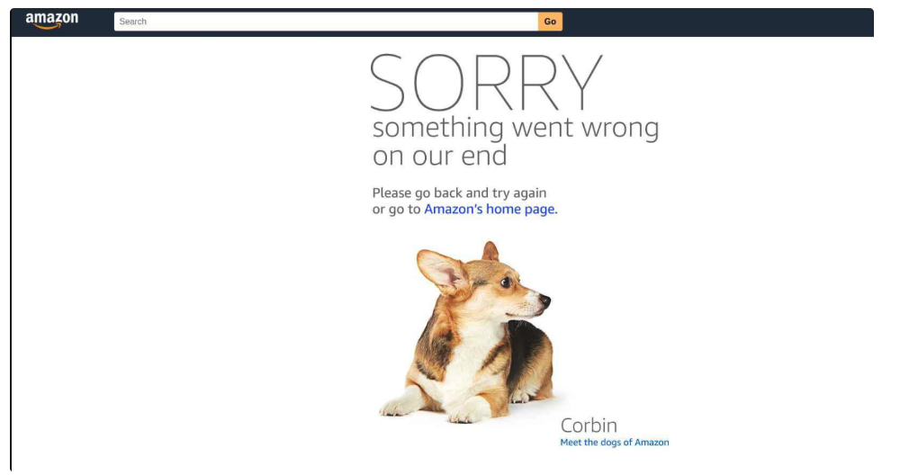 Amazon エラーページ